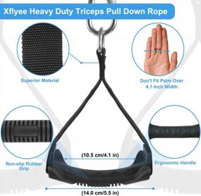 img 2 attached to Улучшите свои тренировки с помощью Xflyee Tricep Rope Set - идеально подходит для подтягиваний, подъемов на бицепс и многого другого!