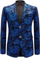 lavnis men's floral suit jacket - notched lapel tuxedo blazer coat | slim fit, two button logo
