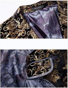 img 2 attached to Lavnis Men'S Floral Suit Jacket - Notched Lapel Tuxedo Blazer Coat | Slim Fit, Two Button
