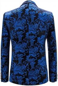 img 3 attached to Lavnis Men'S Floral Suit Jacket - Notched Lapel Tuxedo Blazer Coat | Slim Fit, Two Button