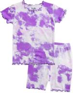 👶 vaenait baby 12m-12y tie dye cool pajamas set for toddler kids: 2pcs short pjs for boys and girls logo