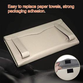 img 2 attached to Premium Bling PU Leather Mask Holder For Car With Tissues Included - Multipurpose Napkin Box White