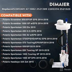 img 3 attached to Dimaier 47-1002 Fuel Pump Assembly Replacement for Polaris Sportsman 570/EPS/HD/SP/Touring, Scrambler 850/XP/SP, Scrambler 1000, Hawkeye 325, Sportsman 450 H.O/EPS, 330 Etx (2014-2019)