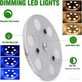 img 3 attached to 🔆 12V Dimmable LED Ceiling Light with Touch Switch, Blue Night Light - Ideal for 12V RV Puck Lighting, Decorative Interior Light for Travel Trailers, Caravans & Campers