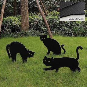 img 3 attached to Add Feline Charm To Your Garden With RESOYE Metal Cat Decorative Stakes - Perfect For Halloween Or Year-Round!