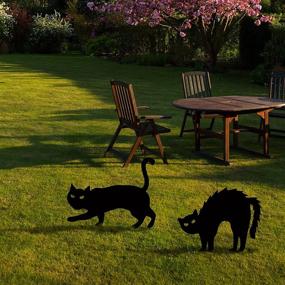 img 1 attached to Add Feline Charm To Your Garden With RESOYE Metal Cat Decorative Stakes - Perfect For Halloween Or Year-Round!