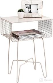 img 1 attached to MDesign Modern Farmhouse Side Table Furniture ~ Accent Furniture