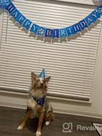 img 1 attached to Celebrate Your Pup'S Big Day With TCBOYING'S 11-Piece Dog Birthday Set – Blue Bandana, Hat, Scarf, Flags, Balloons & More! review by Carlos Henley