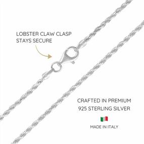 img 2 attached to 925 Sterling Silver KISPER Diamond Cut Rope Chain Necklace - Dainty, Thin Jewelry For Women & Men With Lobster Clasp - Made In Italy