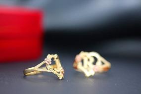 img 1 attached to 10-каратное золотое персонифицированное кольцо с начальным алфавитом в форме сердца - буква J