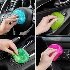 img 4 attached to 🚗 FiveJoy Car Cleaning Gels - 4-Pack Universal Auto Detailing Tools for Car Interior, Keyboard, Air Vents, Camera, Printers, Calculator - 320g (3oz/pcs)