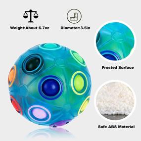 img 3 attached to Experience Endless Fun With Vdealen Magic Rainbow Puzzle Ball - The Perfect Brain Teaser Toy For All Ages!