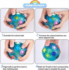 img 2 attached to Experience Endless Fun With Vdealen Magic Rainbow Puzzle Ball - The Perfect Brain Teaser Toy For All Ages!