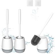 🚽 hibbent 3 pack toilet brush with ventilated drying holder: ultimate bathroom cleaning solution - sturdy, silicone bowl brush kit for floor standing & wall mounted without drilling logo