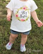 img 1 attached to Big Sister Shirt - MOLYHUA Letter Flower Print Short Sleeve Outfits White review by Lequon Kirkpatrick