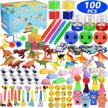 100pc kids party favor pack for boys and girls, perfect goodie bag stuffers, student classroom rewards, pinata fillers and birthday prizes for kids ages 3-8 logo
