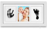 👶 capture cherished moments with our baby prints newborn handprint and footprint photo frame kit, including clean-touch inkless ink pad! ideal gift for new parents or baby boys girls shower registry logo