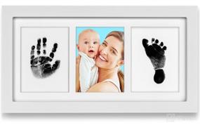 img 4 attached to 👶 Capture Cherished Moments with our Baby Prints Newborn Handprint and Footprint Photo Frame Kit, Including Clean-Touch Inkless Ink Pad! Ideal Gift for New Parents or Baby Boys Girls Shower Registry