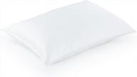 подушка из белого гусиного пуха - мягкая плотность - коллекция роскошных постельных принадлежностей hotel like - гипоаллергенный 600 fill power down - сделано в сша (стандарт 20 "x 26") - идеально подходит для тех, кто спит на животе логотип