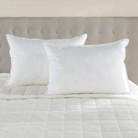 img 1 attached to White Goose Down Pillow - Soft Density - Hotel Like Luxury Bedding Collection - Hypoallergenic 600 Fill Power Down - Made In The USA (Standard 20" X 26") - Perfect For Stomach Sleepers