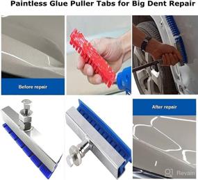 img 2 attached to 🔵 HiYi Dent Puller Repair Kit: Upgraded Paintless Glue Puller Tabs for Car Big Dent Removal - Heavy Duty Auto Body DIY Tool Set in Blue