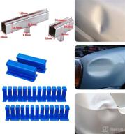 🔵 hiyi dent puller repair kit: upgraded paintless glue puller tabs for car big dent removal - heavy duty auto body diy tool set in blue логотип