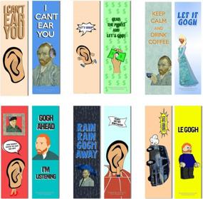 img 4 attached to Creanoso Funny Bookmark Series 1 - Vincent Van Gogh Jokes (60-Pack) - Stocking Stuffers Gifts For Men Women Teens Kids