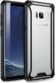 img 4 attached to Тонкий чехол для Galaxy S8 с противоскользящим покрытием и усиленной защитой углов - Poetic Affinity For Samsung Black/Clear