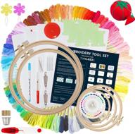 tavolozza embroidery kit: complete set for stunning cross stitch with 100 colors embroidery threads, tools, and aida cloths for adults and kids beginners. logo