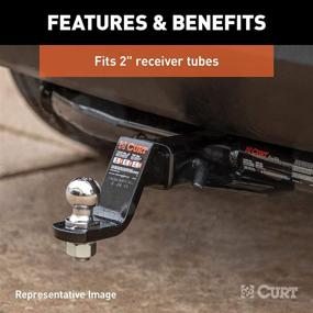 img 1 attached to CURT 45056 Trailer Hitch Mount - 2-Inch Ball &amp; Pin - Fits 2-In Receiver - 7,500 lbs - 4-Inch Drop