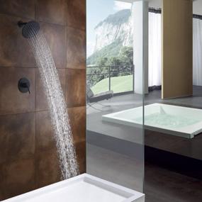 img 2 attached to Matte Black Shower Faucet Set With Mixer And Valve - Sumerain Shower Fixtures For Your Bathroom