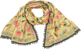 img 2 attached to Шарфы SalsaNights с вышивкой Dupatta Phulkari