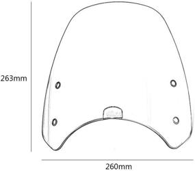 img 3 attached to Lorababer Motorcycle Flyscreen Windscreens Pare-Brise Compatible With T-Riumph Bonneville T100 T120 Wind Deflectors Windshield Windscreen T 100 T 120 Accessories (Light Smoke)