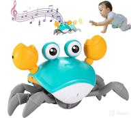 🦀 dasdsa crawling crab baby sensory tummy time toy: music, light, and interactive development for 1 year old boy/girl. moving & dancing, avoiding obstacles for hours of fun! logo