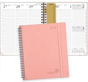 img 4 attached to POPRUN 2023 Planner With Hourly Schedule & Vertical Weekly Layout - Agenda 2023 Weekly And Monthly 8.5" X 10.5", Monthly Expense & Notes, Inner Pocket, Vegan Leather Soft Cover - Pink