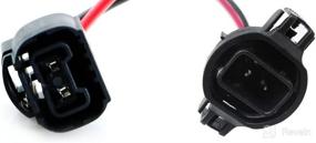 img 2 attached to 💡 Enhance Your Lighting Setup: iJDMTOY (2) 5202 H16 Extension Wire Harness Sockets for Headlights & Fog Lights Retrofit Work