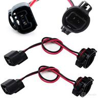 💡 enhance your lighting setup: ijdmtoy (2) 5202 h16 extension wire harness sockets for headlights & fog lights retrofit work logo