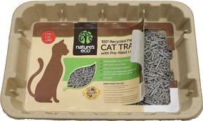 img 3 attached to Eco-Friendly Disposable Cat Litter Boxes: 5-Pack Pre-filled with Recycled Paper Pellets, Includes Litter. Effortlessly Use and Dispose!