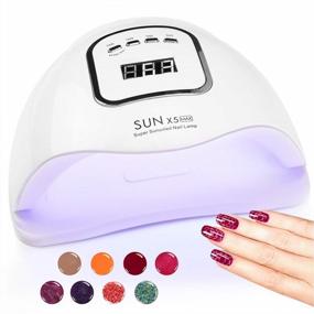 img 1 attached to HIPPIH Portable UV LED Nail Lamp With 4 Timer Settings For Gel And Regular Polish, Professional Nail Polish Curing Lamps For Nail Art Design