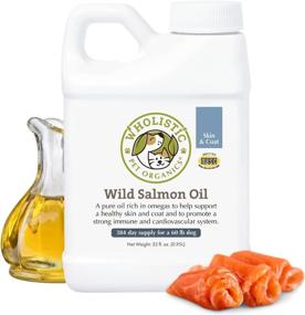 img 4 attached to 🐟 Wholistic Pet Organics Salmon Oil: Wild Alaskan Omega 3 Dog Fish Oil - EPA and DHA for Coat, Skin, Heart, and Nervous System Health