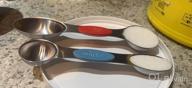 img 1 attached to Efficient And Space-Saving Magnetic Stainless Steel Measuring Spoons Set For Dry And Liquid Ingredients review by Joshua Reid