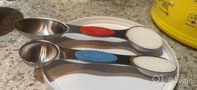 img 6 attached to Efficient And Space-Saving Magnetic Stainless Steel Measuring Spoons Set For Dry And Liquid Ingredients