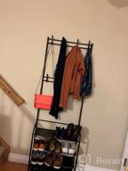 img 1 attached to UDEAR Hall Tree: 3-In-1 Entrance Coat Rack With Shoe Bench & 4 Tier Storage Shelves - 8 Hooks, Multifunctional For Living Room, Bathroom, Hallway - White review by Jonathan Devarapalli