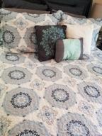 img 1 attached to Experience Luxurious Comfort With Mohap 3-Piece Queen Size Quilt Set - Floral Orange Flower Pattern, Durability & Breathability For All Seasons! review by Dave Butler