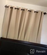 img 1 attached to Anjee 100% Room Darkening Beige Blackout Curtains - 84 Inches Long, Thermal Insulated Living Room Drapes With 2 Panels - 52X84 Inches review by David Padilla