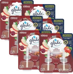 img 4 attached to Glade PlugIns Refills Air Freshener: Scented Apple Cinnamon, Essential Oils for Home & Bathroom (1.34 Oz, 12 Count)