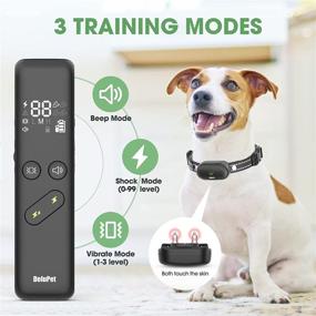 img 3 attached to Rechargeable Electric Dog Training Collar with Remote - Waterproof E-Collar, 1600FT Range, 3 Training Modes, Security Lock - Ideal for Small, Medium, and Large Dogs