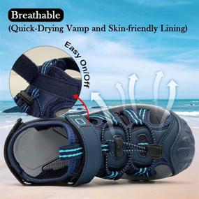 img 1 attached to 👟 Versatile Closed Toe Sandals for Girls: Quick Drying Outdoor Shoes with Athletic Appeal