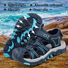 img 2 attached to 👟 Versatile Closed Toe Sandals for Girls: Quick Drying Outdoor Shoes with Athletic Appeal