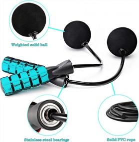img 3 attached to Cordless Jump Rope, Skipping Rope For Fitness, Tangle-Free Ball Bearing Skipping Rope Weighted Jumping Ropes With Memory Foam Handles For Kids Adults